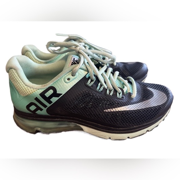 Nike Air Max Running Shoes Black Mint Green Reflective Swoosh Women’s 36.5 - Picture 1 of 8